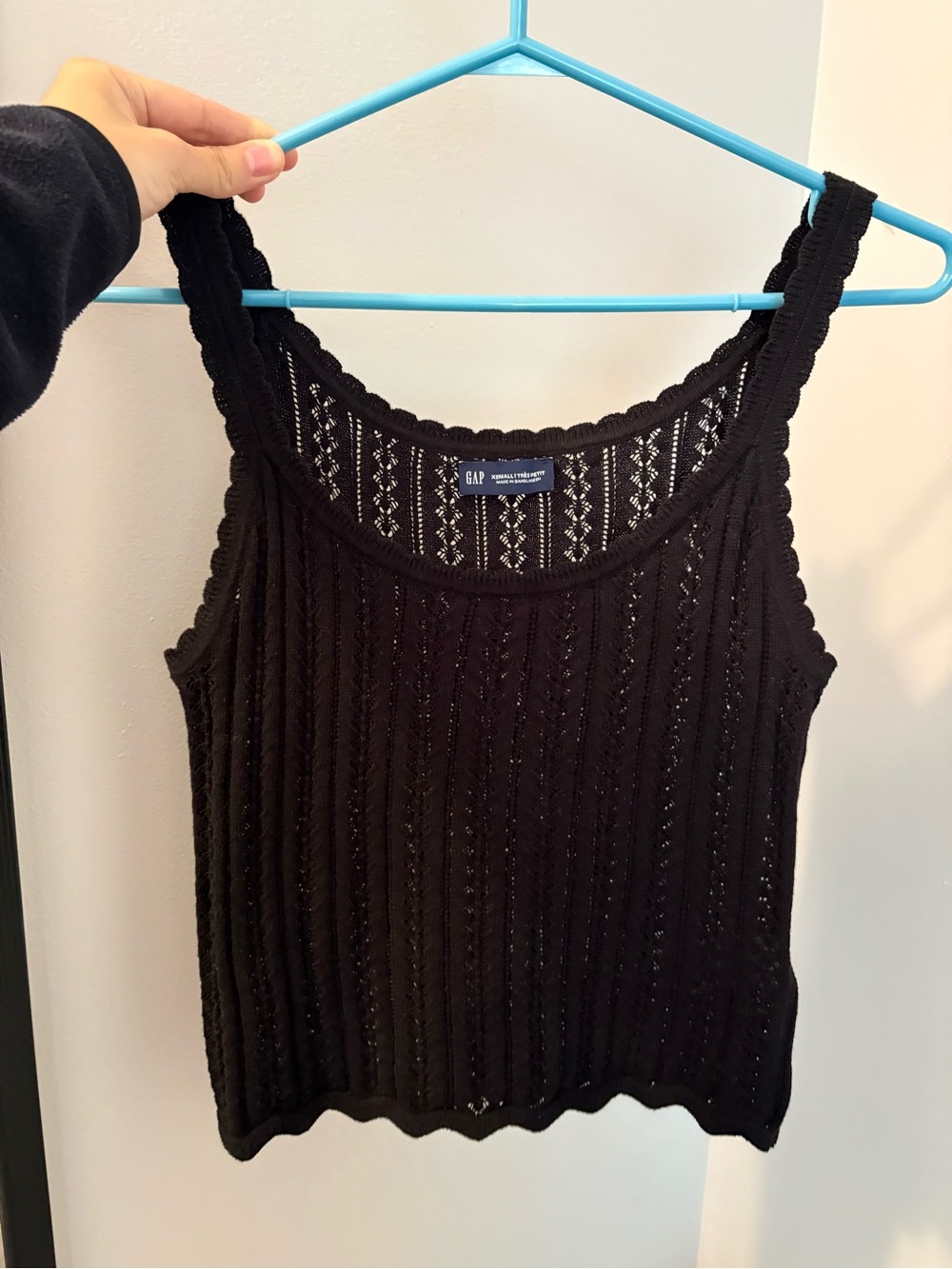 Black knit tank top